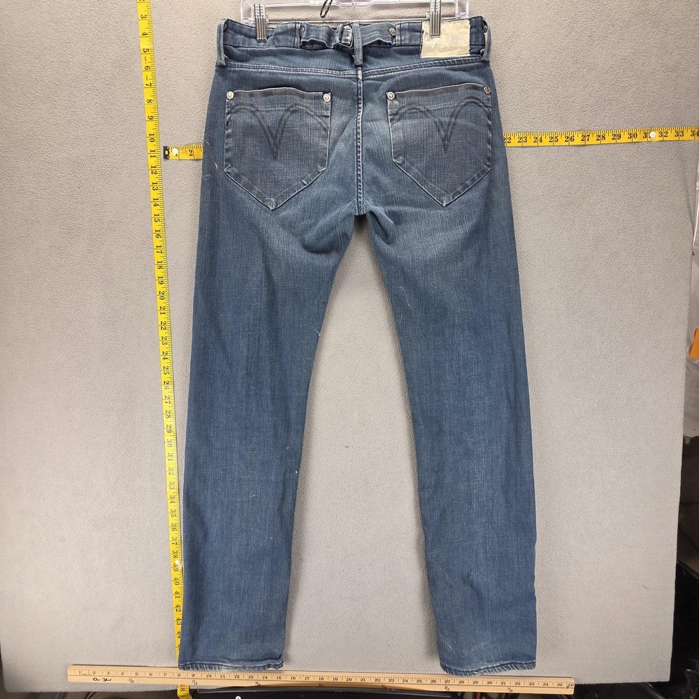 Vintage Levis 504 Jeans Mens 31x34 Blue Buckle Back Engineered Straight Zip Fly
